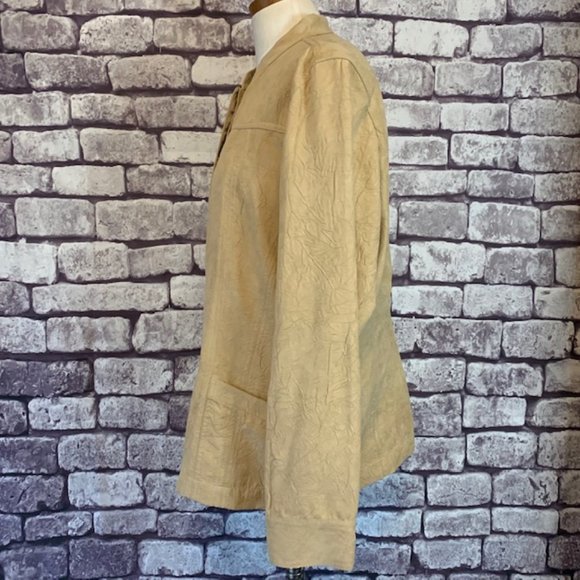 Chico's Size XL Tan Button Down Jacket - Picture 5 of 12